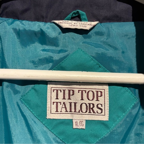 Vintage 90s Teal Windbreaker XL – Tip Top Tailors Retro Ski Jacket Streetwear - Picture 10 of 13